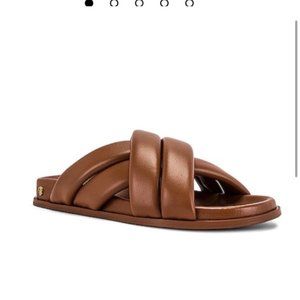 Anine Bing Lizzie Slides in Cognac